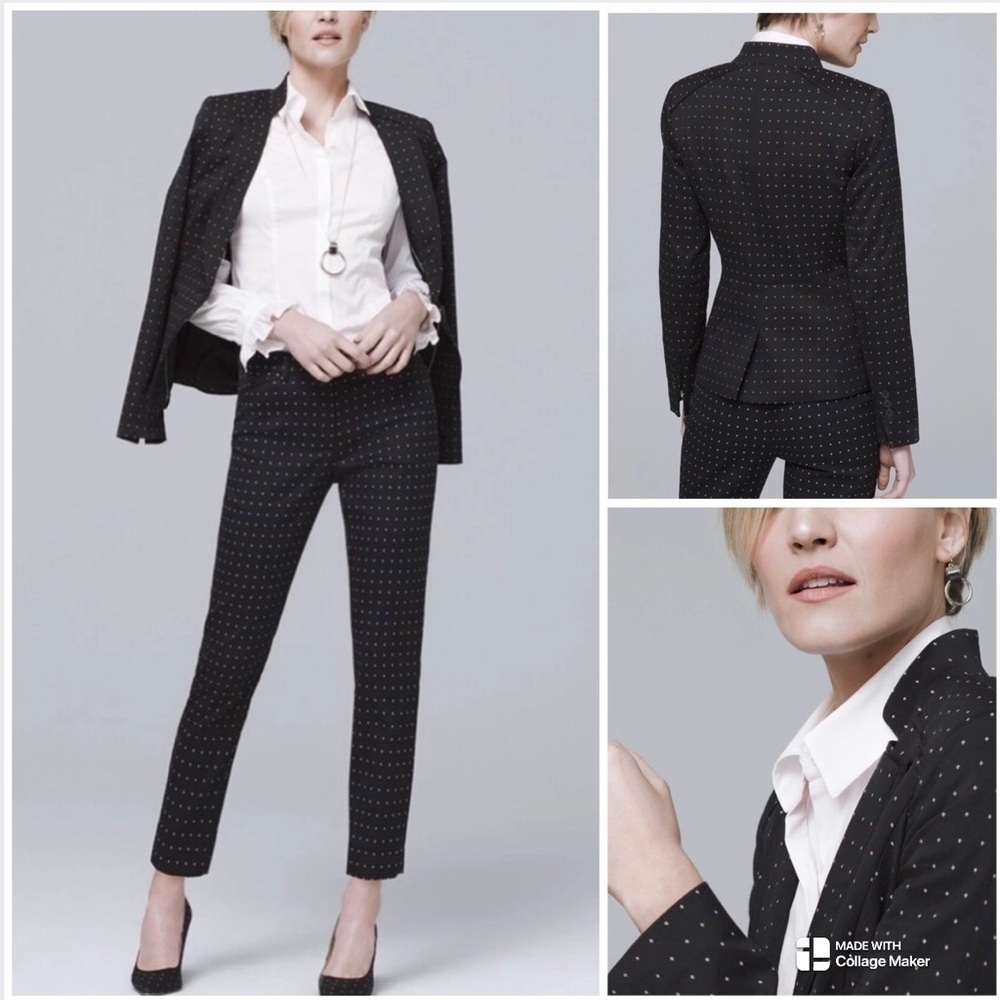 White House Black Market Diamond Dots Blazer